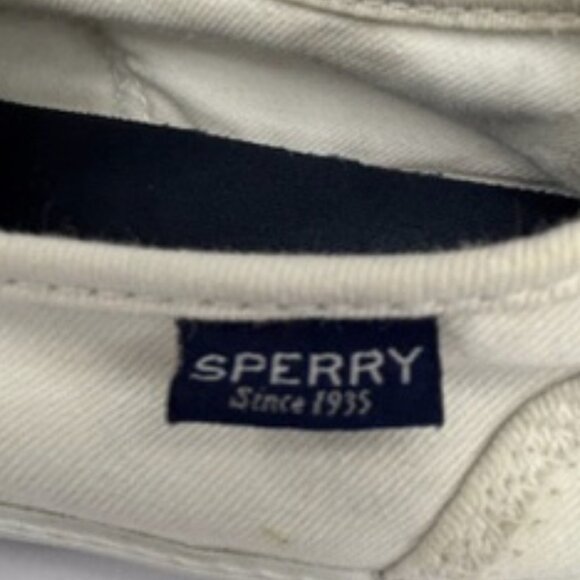 Sperry White Canvas Slip-On Sneakers – Women’s 6.5 - Picture 4 of 6